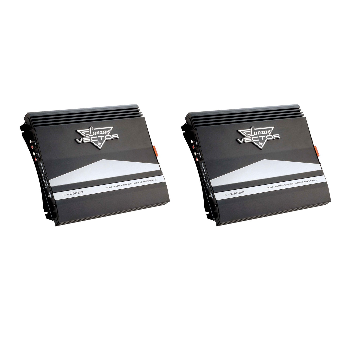 LANZAR VCT2210 Vector 2000 Watt 2 Channel Bridgeable Car Audio Amp (2 Pack)