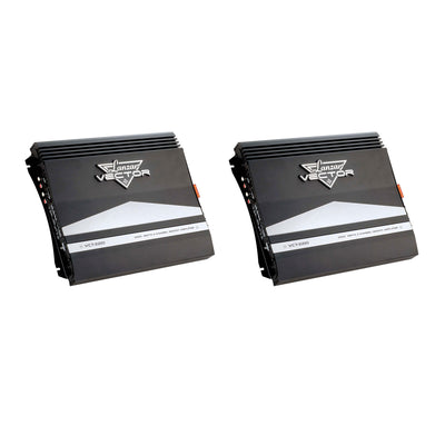 LANZAR VCT2210 Vector 2000 Watt 2 Channel Bridgeable Car Audio Amp (2 Pack)