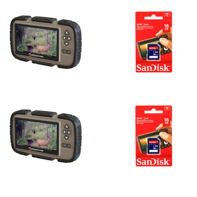 Stealth Cam LCD Game Photo Viewer (2 Pack) & SanDisk Memory Card (2 Pack) - VMInnovations