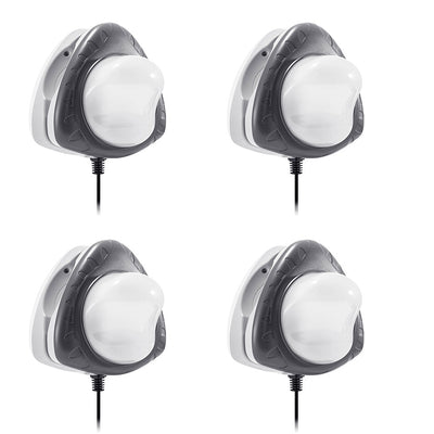 Intex Above Ground Underwater LED Magnetic Swimming Pool Wall Light  (4 Pack) - VMInnovations