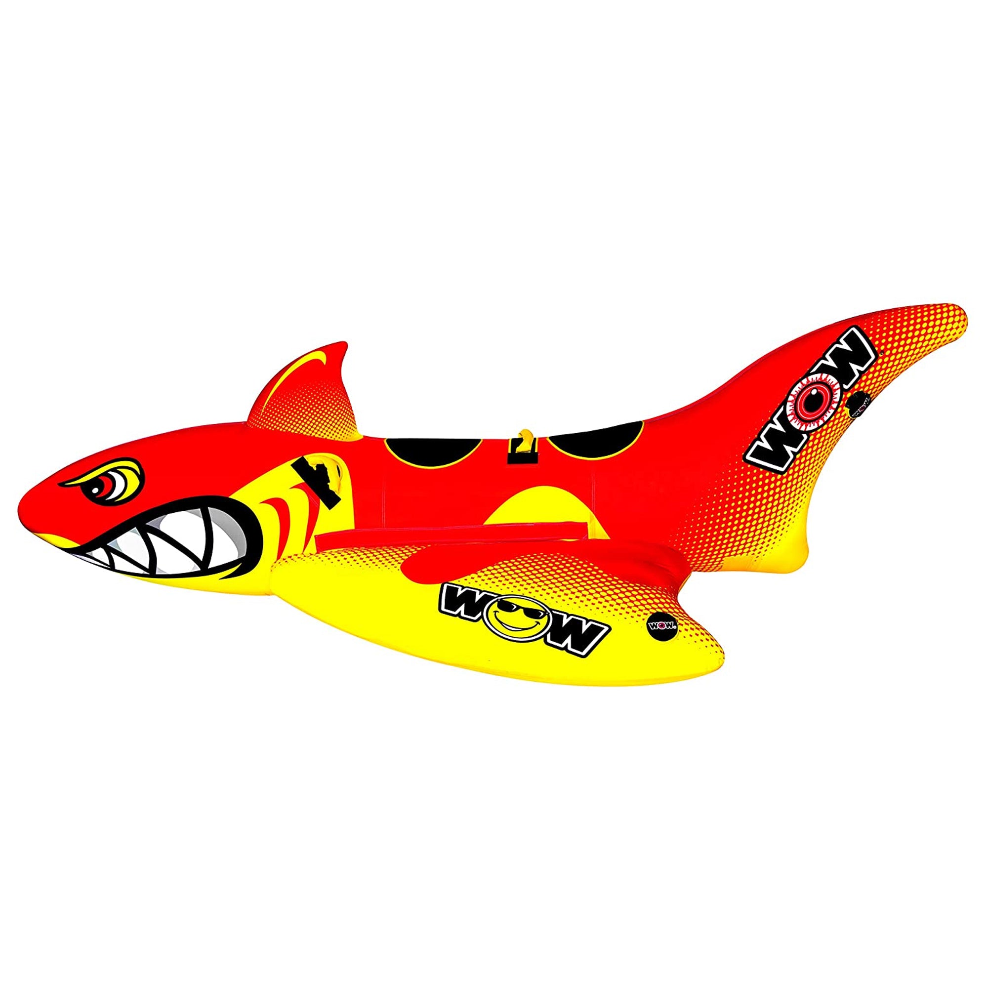 WOW Watersports Inflatable Big Shark Towable Boating Tube & Cyclone Spinner Tube - VMInnovations
