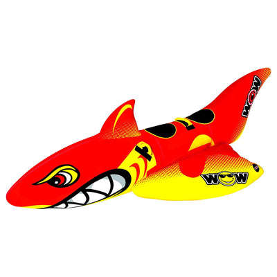 WOW Watersports Mega Ducky 2 Person Boating Tube and Big Shark Tube with Handles