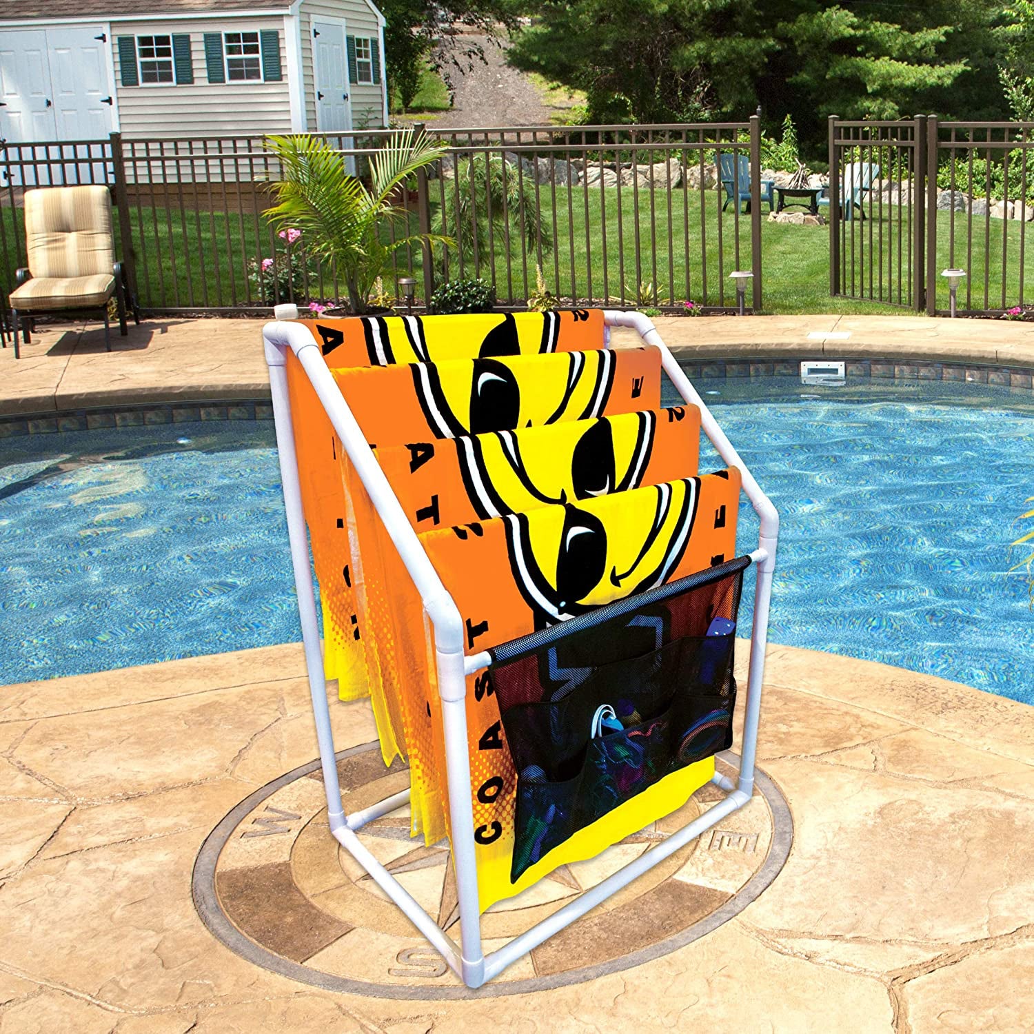 WOW Watersports 5 Rail Towel Rack and Strike Zone Waterslide with Sprinklers