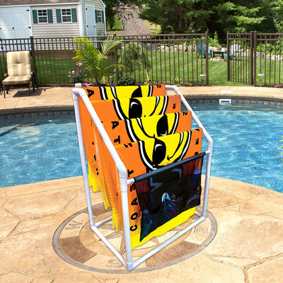 WOW Watersports 5 Rail Towel Rack and Strike Zone Waterslide with Sprinklers