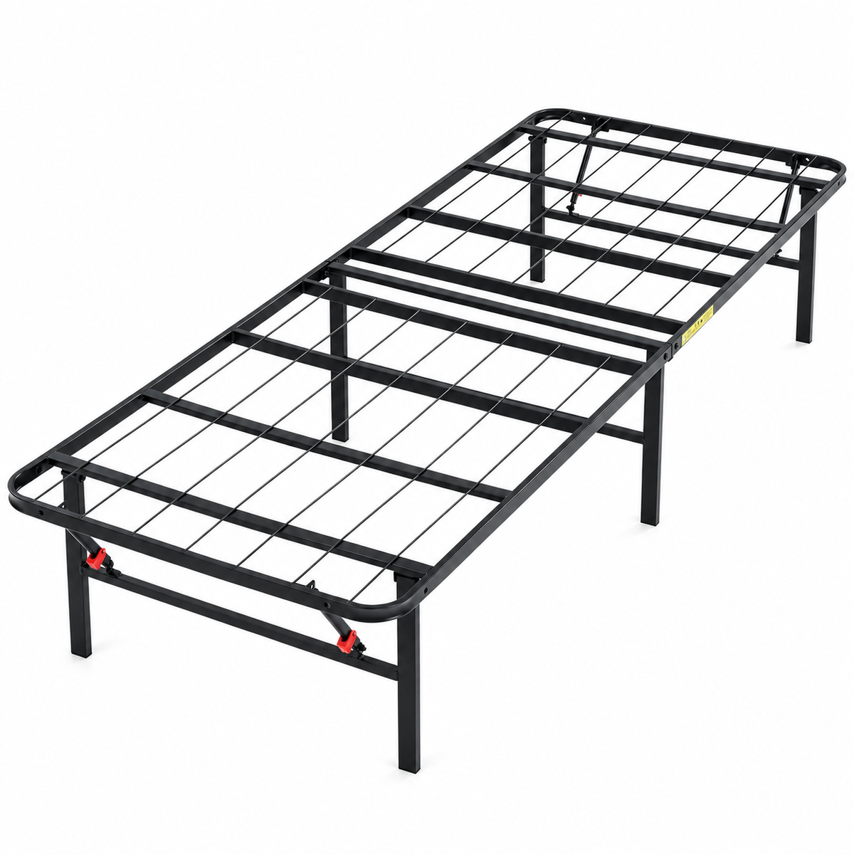 Hercules Folding Metal Bed Frame, 14 Inch Platform Mattress Foundation, Twin