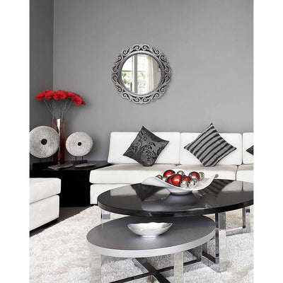 Infinity Instruments Antique Design Large 24-Inch Round Wall Mirror (Open Box)