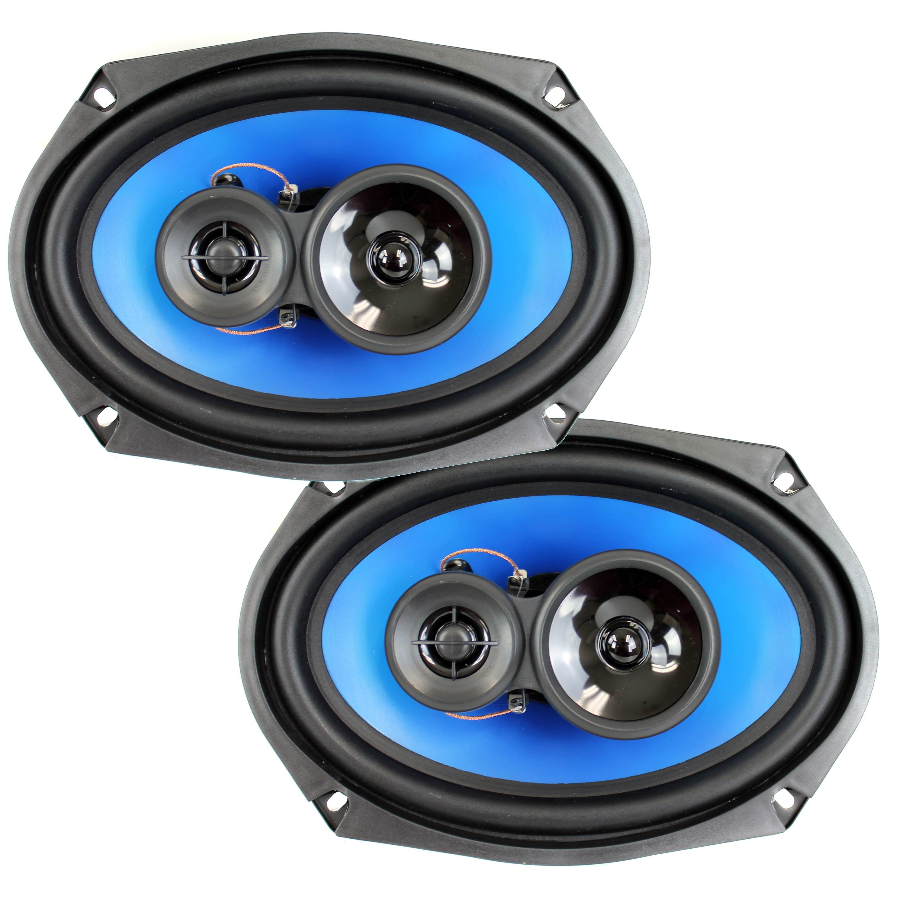 Q Power 6x9" 700 Watt 3-Way Car Audio Stereo Coaxial Speakers (Pair) (Open Box)