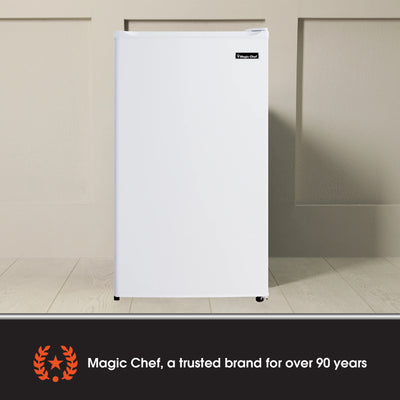 Magic Chef 3.5 Cu Ft Mini Refrigerator & Freezer, White (Certified Refurbished)