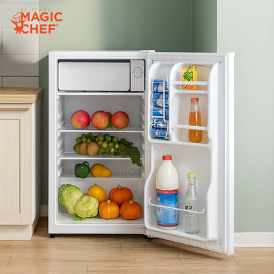 Magic Chef 3.5 Cu Ft Mini Refrigerator & Freezer, White (Certified Refurbished)