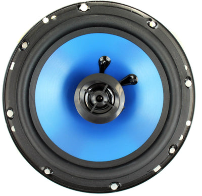 2) Q POWER 6.5" 300 Watt 2-Way Blue Car Speakers | QP650 (Used)