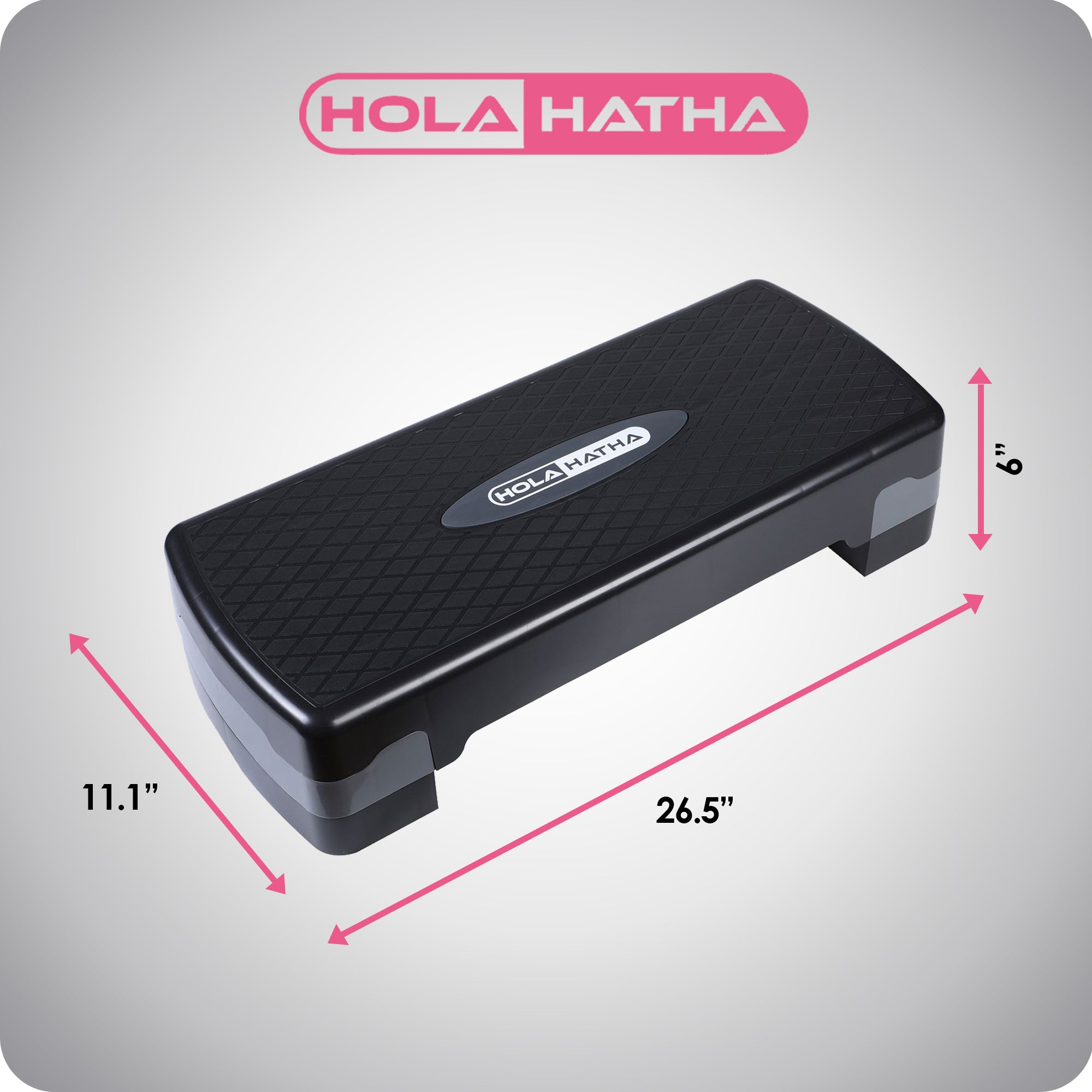 HolaHatha Aerobic Step Platform Fitness Equipment w/ Adjustable Height (Used) - VMInnovations