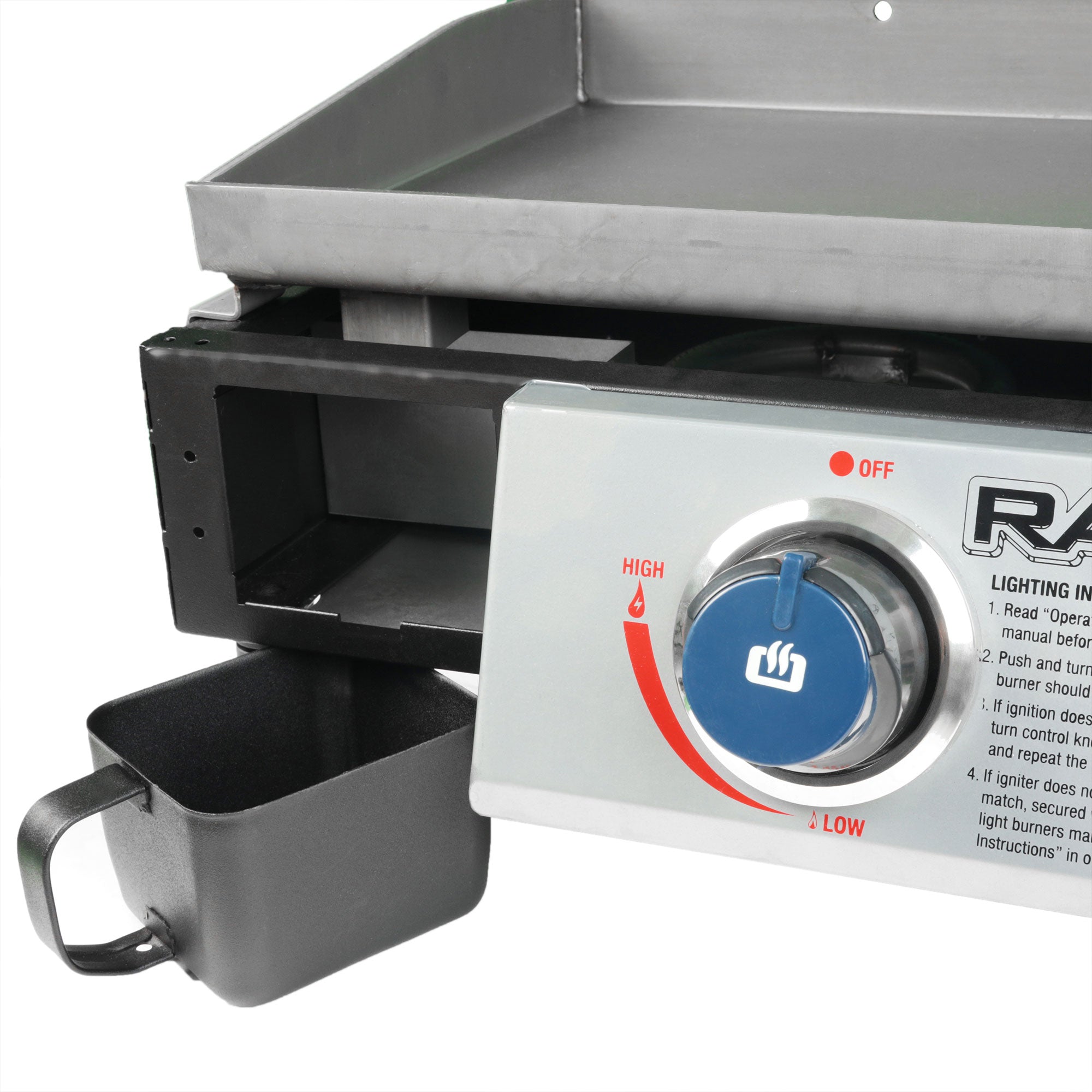 Razor Griddle GGT2130M 25 Inch Portable 2 Burner LP Propane Gas Grill, Steel - VMInnovations