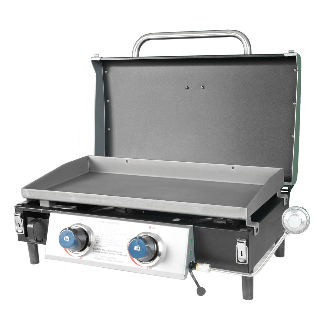 Razor Griddle GGT2131M 25 Inch Portable 2 Burner Gas Grill, Steel (Open Box) - VMInnovations
