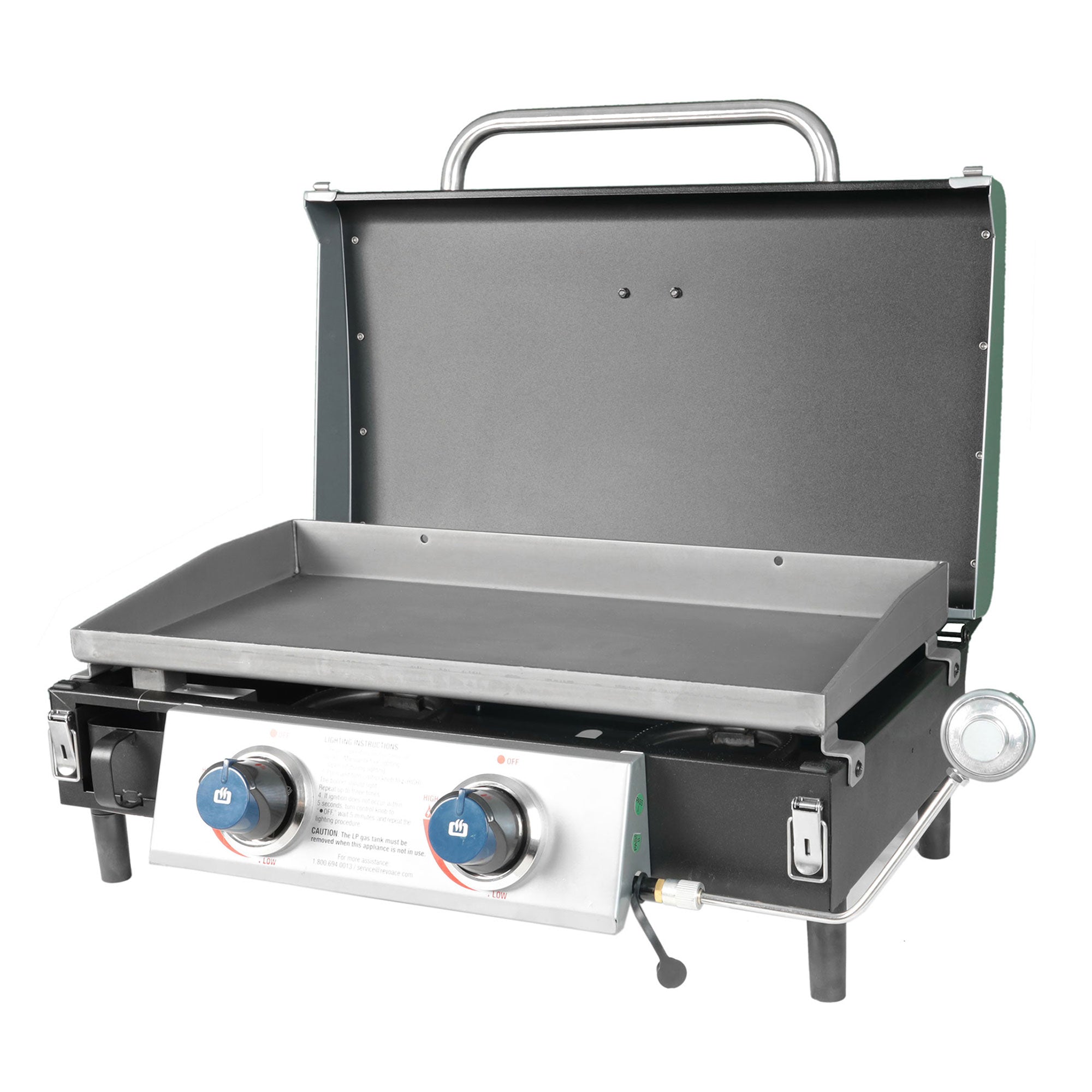 Razor Griddle 25 Inch Portable 2 Burner LP Propane Gas Grill, Steel (Used) - VMInnovations