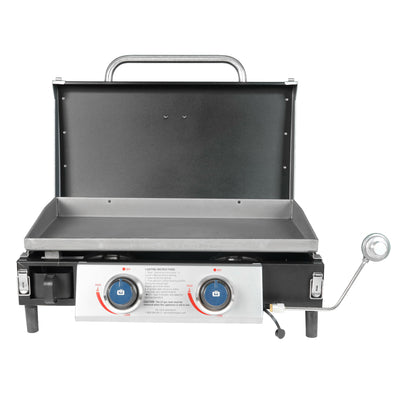 Razor Griddle 25 Inch Portable 2 Burner LP Propane Gas Grill, Steel (Used) - VMInnovations
