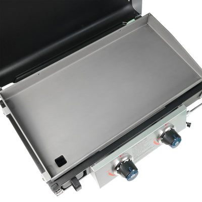 Razor Griddle 25 Inch Portable 2 Burner LP Propane Gas Grill, Steel (Used) - VMInnovations