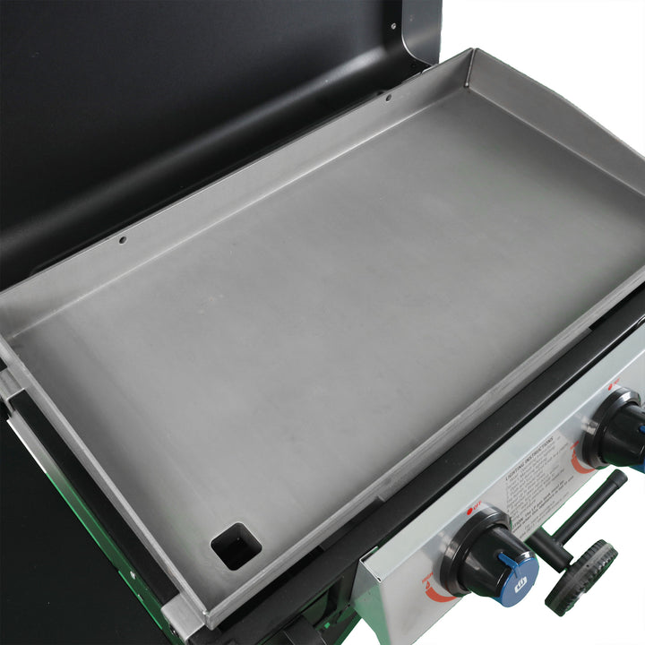 Razor Griddle 25 Inch 2 Burner LP Propane Gas w/ Folding Shelf, Steel(For Parts)