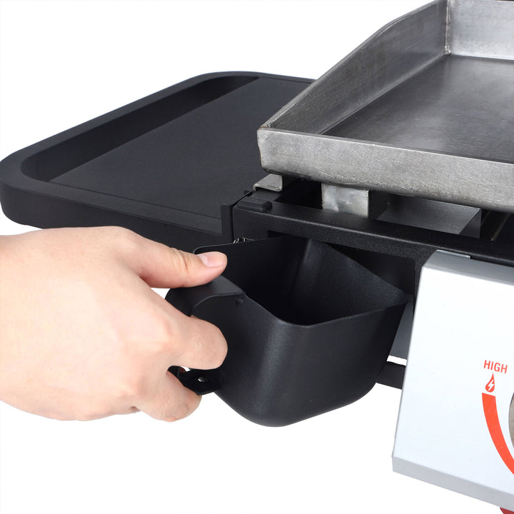 Razor Griddle 25 Inch 2 Burner LP Propane Gas w/ Folding Shelf, Steel (Used) - VMInnovations