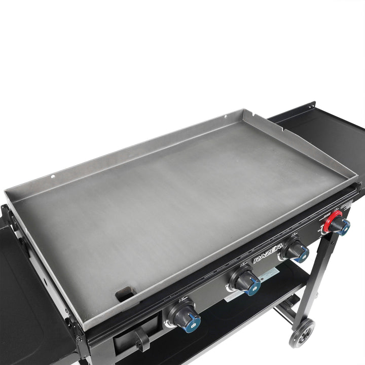 Razor Griddle Outdoor 4 Burner LP Propane Gas Griddle Grill w/Shelves (Used) - VMInnovations