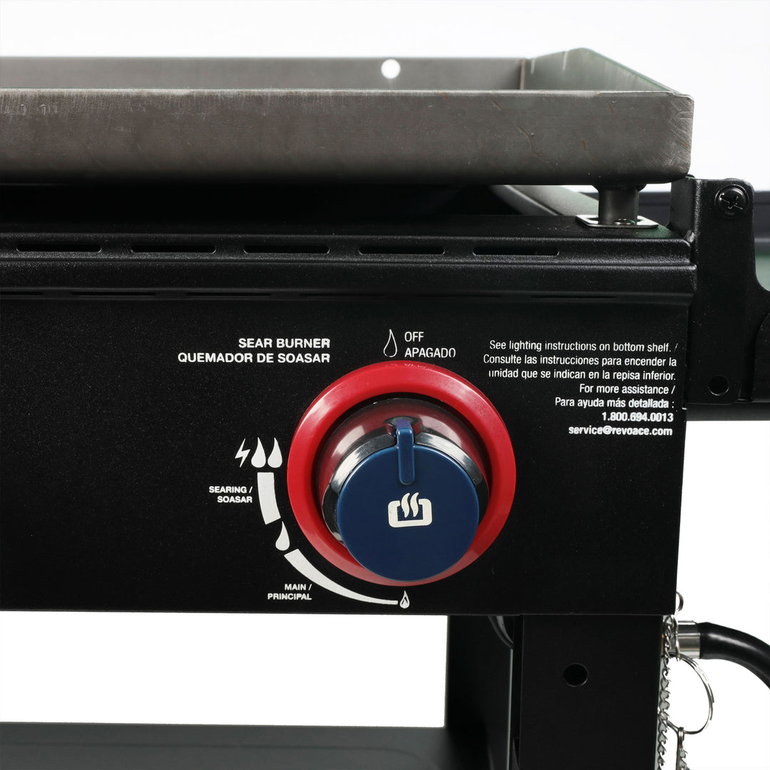 Razor Griddle Outdoor 4 Burner LP Propane Gas Griddle Grill w/Shelves (Used) - VMInnovations