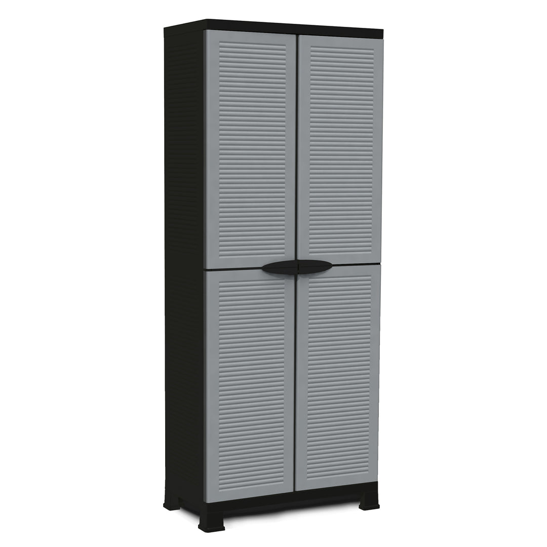 RAM Quality Products PRESTIGE UTILITY 3 Shelf Lockable Storage Cabinet, Gray