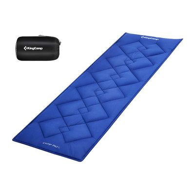 KingCamp Single Lightweight 75 x 25 Inch Camping Sleeping Pad for Cots, Blue