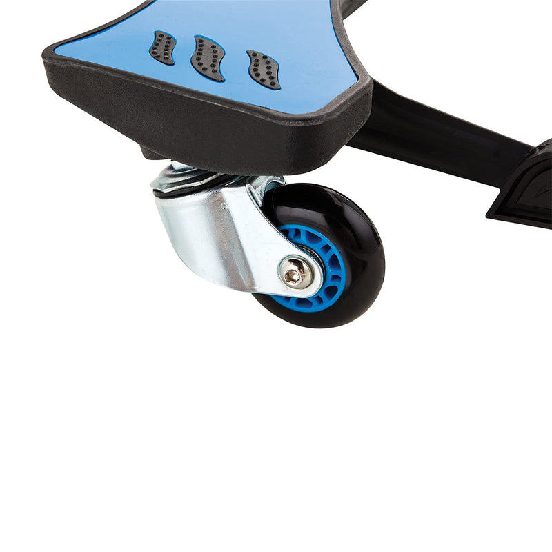 Razor PowerWing 125mm 3 Wheel Caster Powered Kids Ride Scooter, Blue (For Parts)