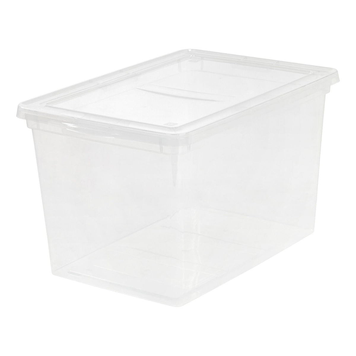 IRIS USA Extra Large Hard Plastic Stackable Closet Clear Storage Bin, 6 Pack