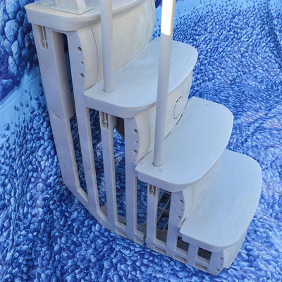 Main Access Smart Step 24" Wide Swimming Pool Entrance w/ Hand Rail, Taupe(USED) - VMInnovations