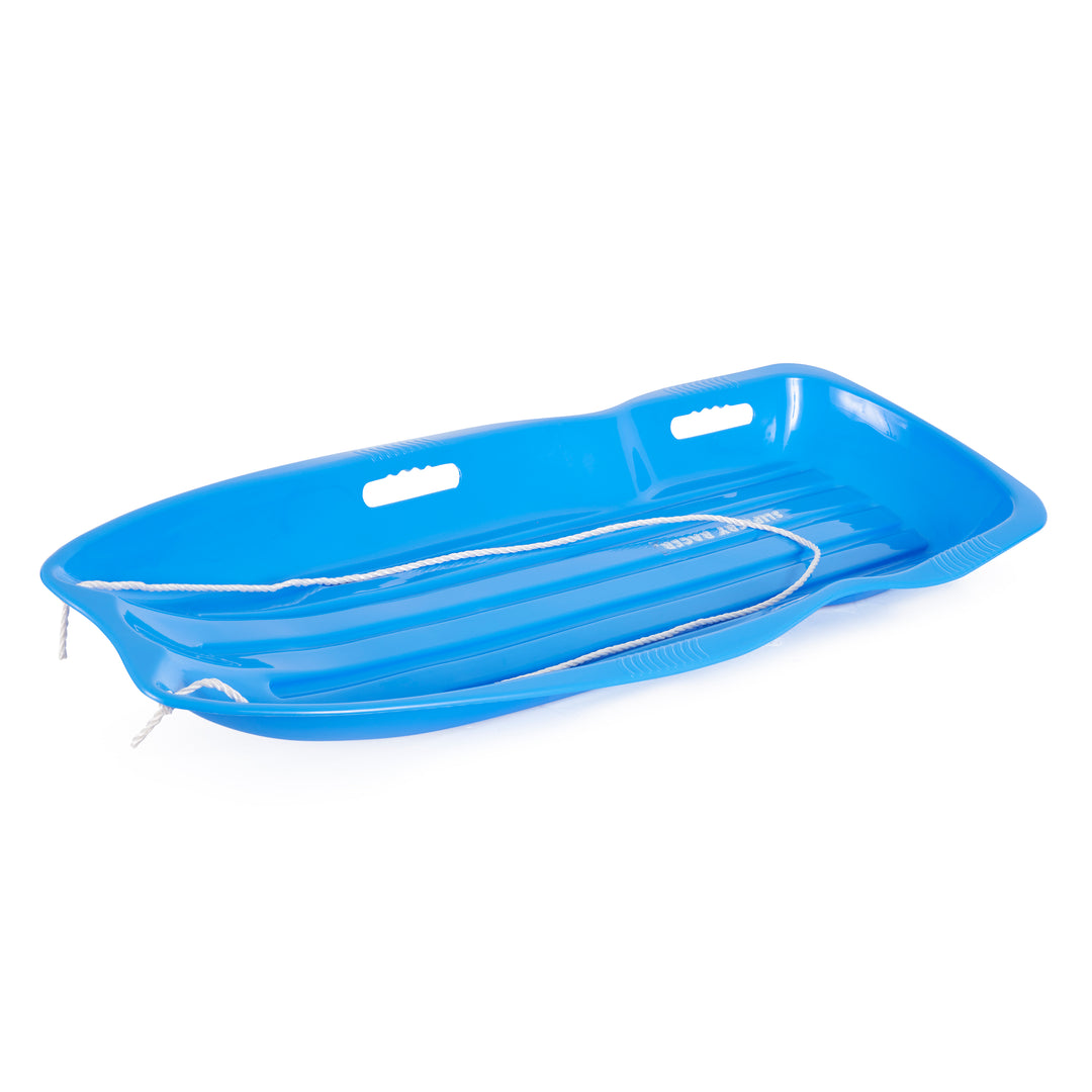 Slippery Racer Downhill Xtreme Adults Kids Toboggan Snow Sled, Blue (Open Box)