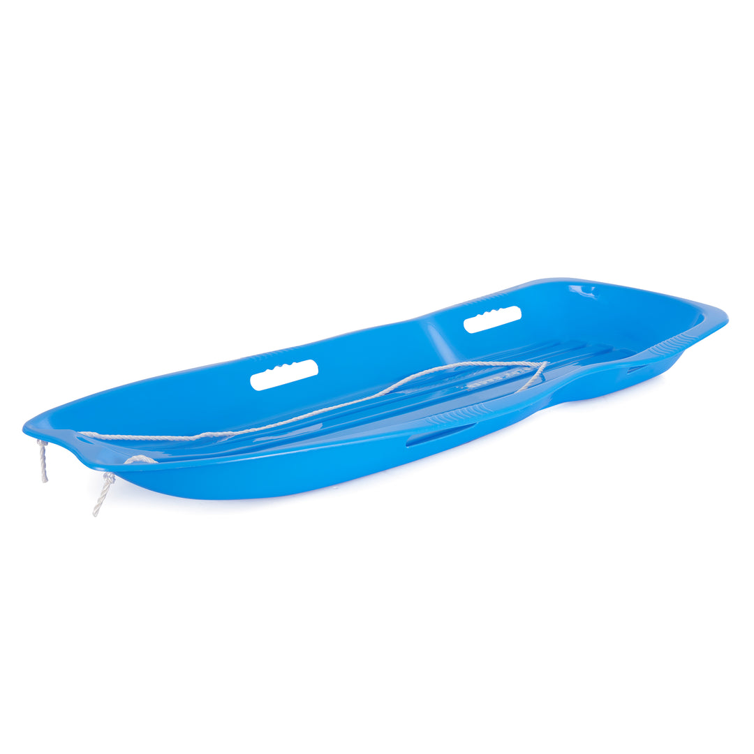 Slippery Racer Downhill Xtreme Adults Kids Toboggan Snow Sled, Blue (Open Box)