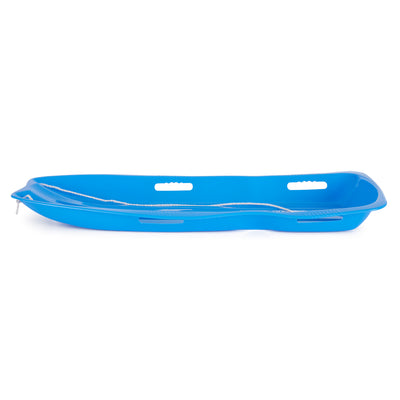 Slippery Racer Downhill Xtreme Adults and Kids Plastic Toboggan Snow Sled, Blue