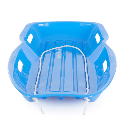 Slippery Racer Downhill Xtreme Adults and Kids Plastic Toboggan Snow Sled, Blue