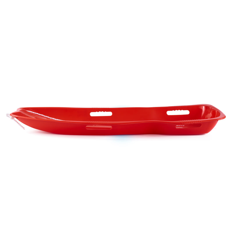 Slippery Racer Downhill Adults and Kids Plastic Toboggan Snow Sled, Red (Used)