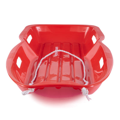 Slippery Racer Downhill Xtreme Kids Plastic Toboggan Snow Sled, Red (3 Pack)