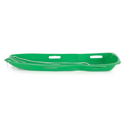 Slippery Racer Downhill Xtreme Kids Plastic Toboggan Snow Sled, Green (3 Pack)