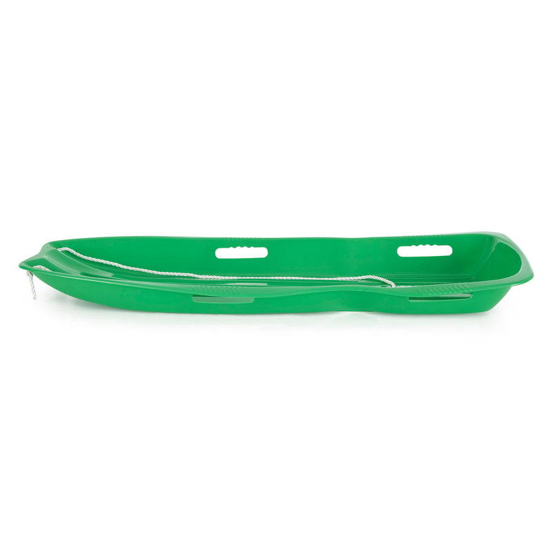 Slippery Racer Downhill Xtreme Adults and Kids Plastic Snow Sled, Green (Used)