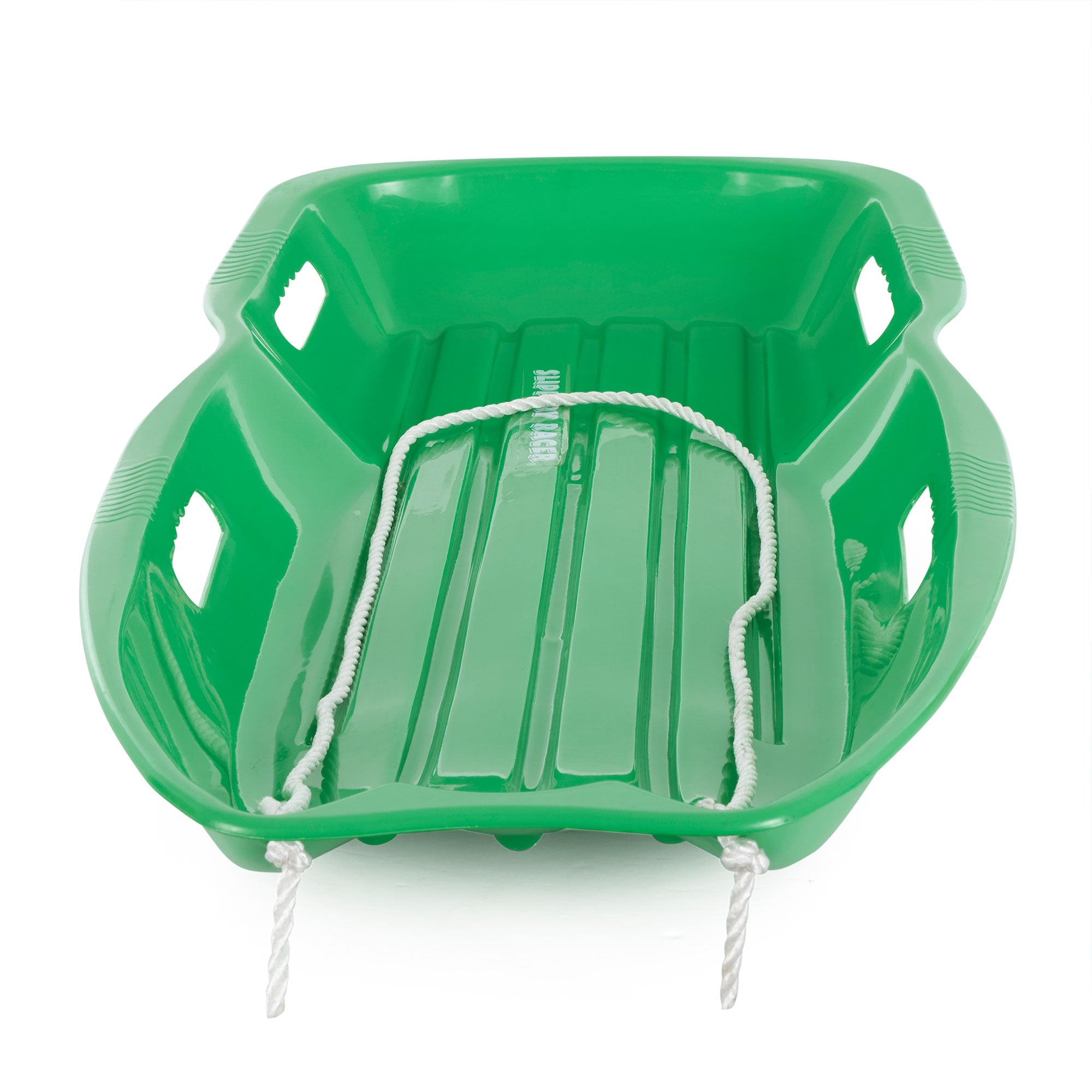 Slippery Racer Downhill Xtreme Kids Plastic Toboggan Snow Sled, Green (3 Pack)