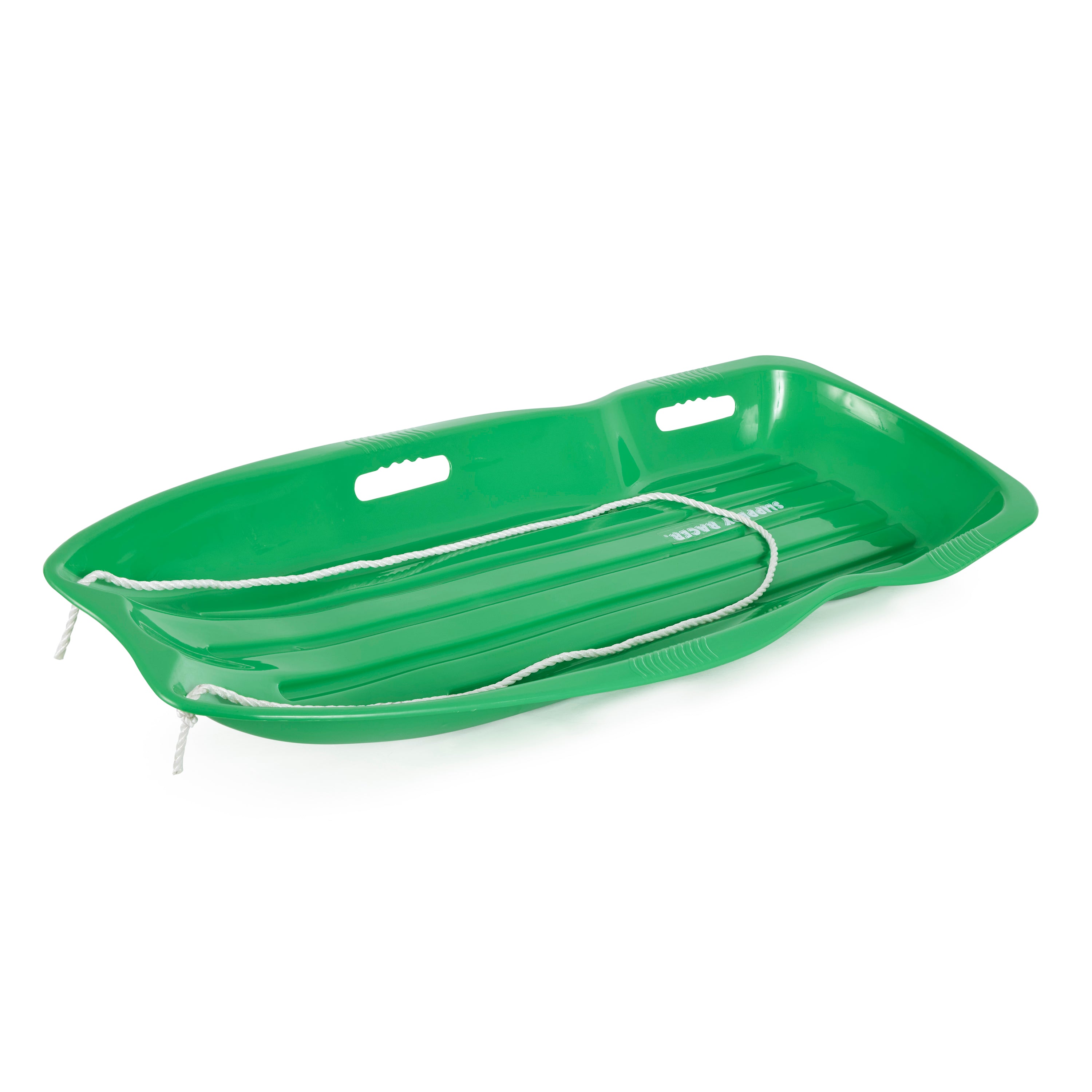 Slippery Racer Downhill Xtreme Adults Kids Toboggan Snow Sled, Blue and Green