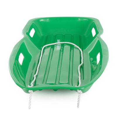 Slippery Racer Downhill Xtreme Adults Kids Toboggan Snow Sled, Blue and Green