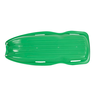 Slippery Racer Downhill Xtreme Adults Kids Toboggan Snow Sled, Blue and Green