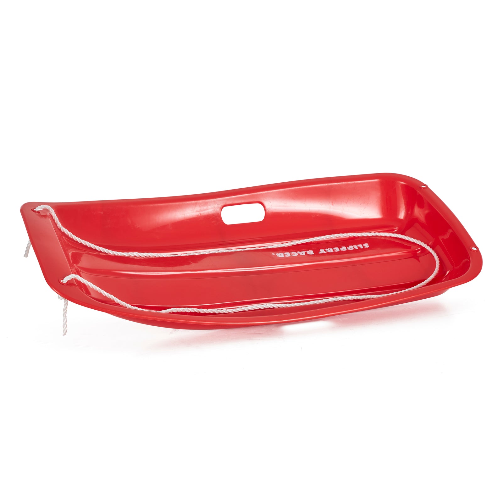 Slippery Racer Downhill Sprinter Kids Toddler Plastic Toboggan Snow Sled, Red - VMInnovations