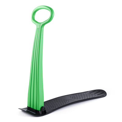 Slippery Racer Kid Foldable Winter Ski Scooter Snow Sled, Green (Open Box) - VMInnovations