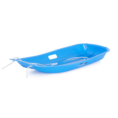 Slippery Racer Sprinter Kids Toddler Plastic Toboggan Snow Sled, Blue (Open Box) - VMInnovations