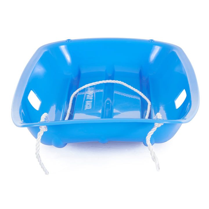 Slippery Racer Downhill Sprinter Kids Plastic Toboggan Snow Sled, Blue (2 Pack)