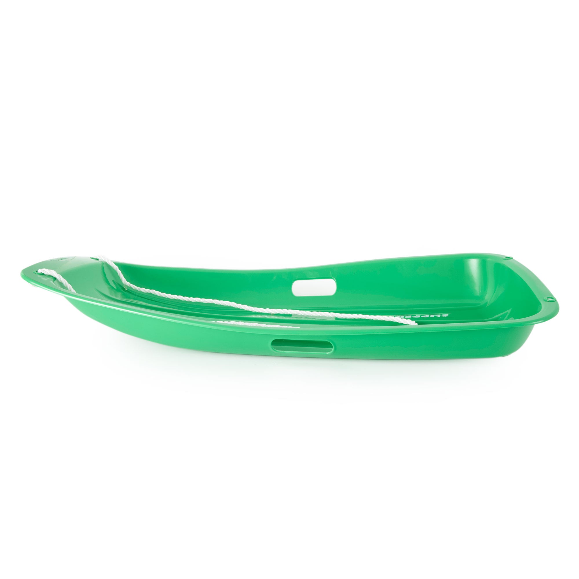 Slippery Racer Downhill Sprinter Kids Plastic Toboggan Snow Sled, Green and Red - VMInnovations
