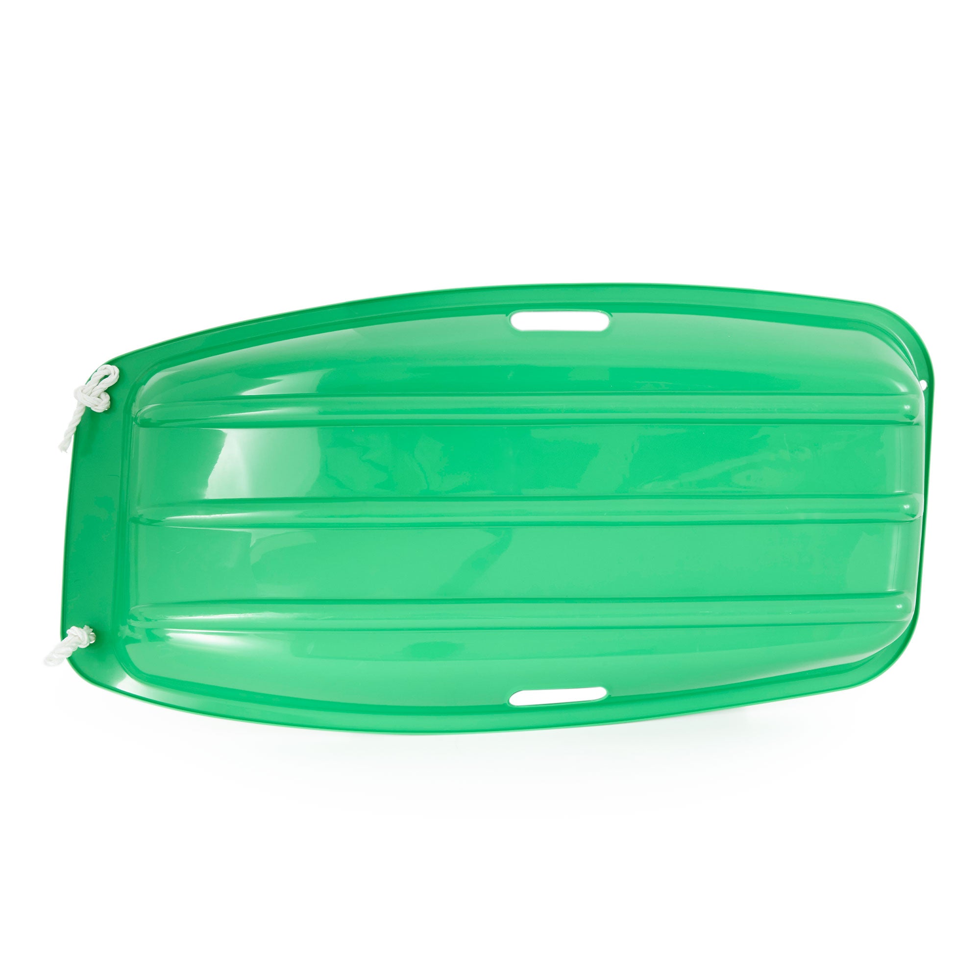 Slippery Racer Downhill Sprinter Kids Plastic Toboggan Snow Sled, Green and Red - VMInnovations