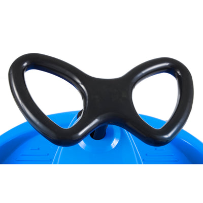 Slippery Racer Downhill Derby Kids Toddler Steerable Plastic Snow Sled, Blue