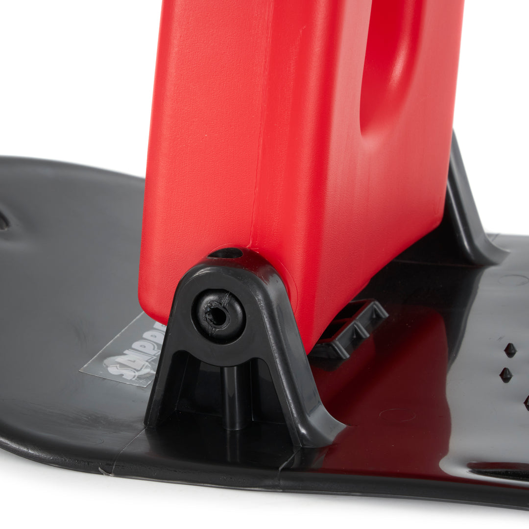 Slippery Racer Kids Foldable Downhill Outdoor Winter Ski Scooter Snow Sled, Red - VMInnovations