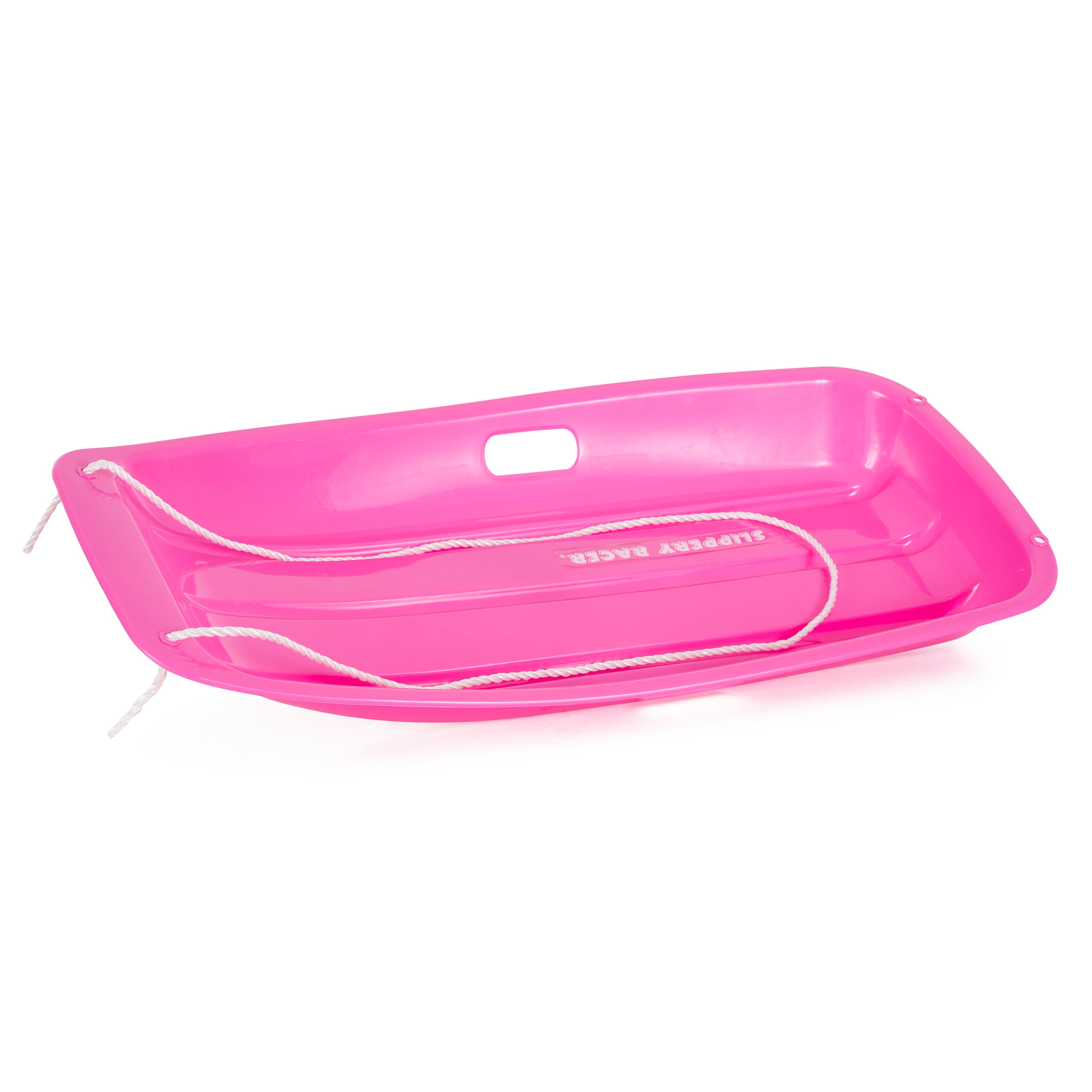 Slippery Racer Downhill Sprinter Kids Plastic Toboggan Snow Sled, Pink (2 Pack)